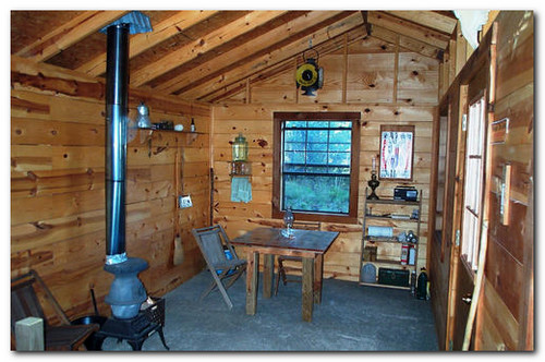 bought items such as the small (a rare thing) pot belly stove and folding chairs from a demolished Baptist church.