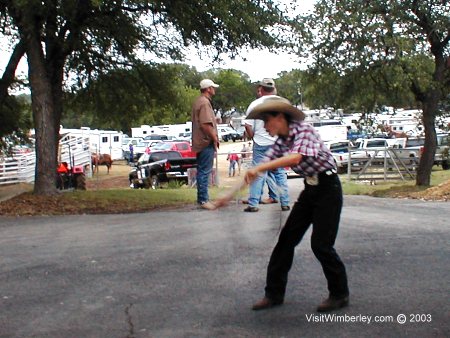 Wimberley kid practicing with the rope
